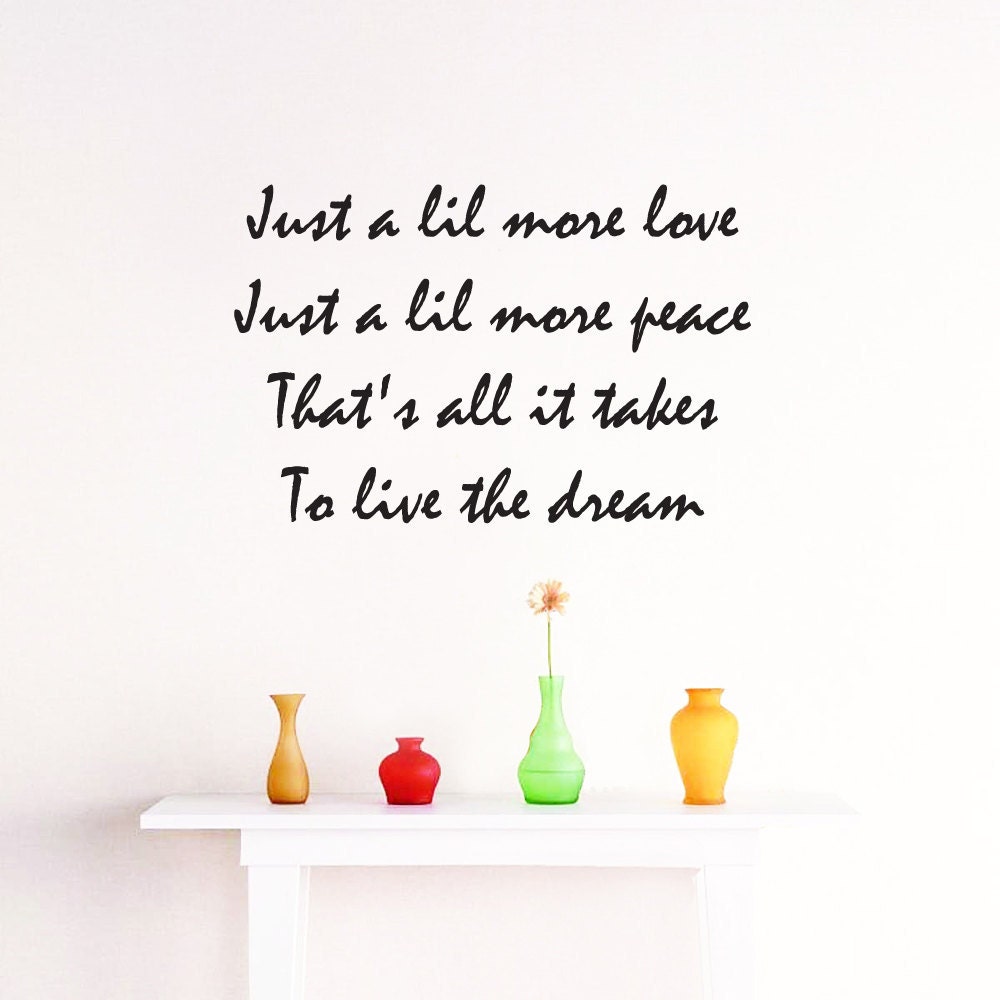 SALES - Just A Little More - Typography Quote Wall Decal