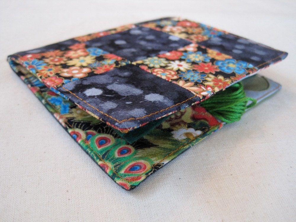 Quilted Needle Book with Pockets, made by Heather Lair Designs