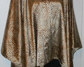 Leopard Print Satin Poncho