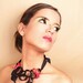 Necklace or Headband in Black and Fuchsia Zipper Loops -reserved for Danielle-