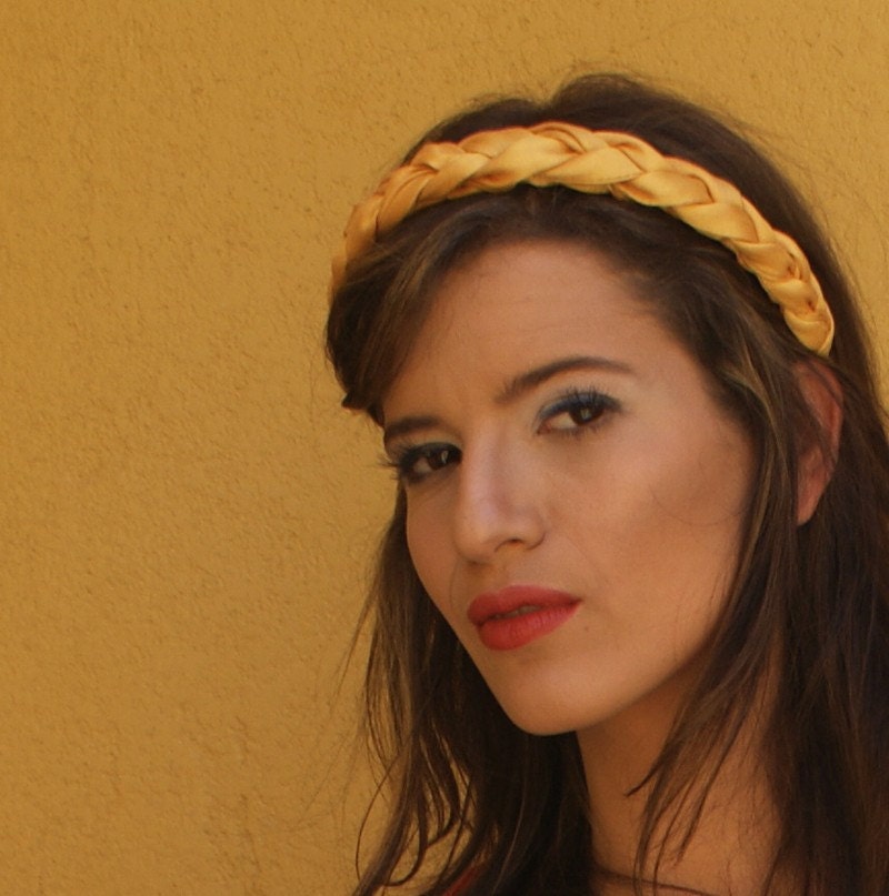 Headband Mustard Silk Braid FREE ITEM