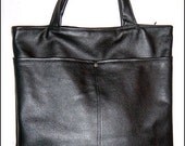 Black leather totes