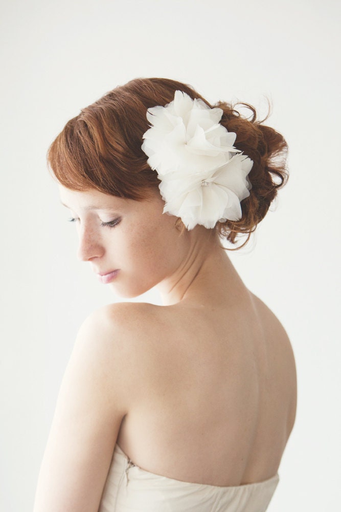 Frozen Whisper - Bridal Hair piece - Made to Order