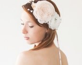 Wedding, Bridal Fascinator, Head Piece, Floral Hair Piece, Hair Flower, ivory - Innocence