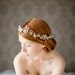 Wedding, Floral Bridal Crown, Headband, Crystal Tiara, Wedding Hair Accessory, ivory, silver- Breathless