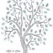WEDDING TREE GUEST Book Customizable Original Drawing Thumbprint Tree 16 x 20 Whimsical up to 125 guests
