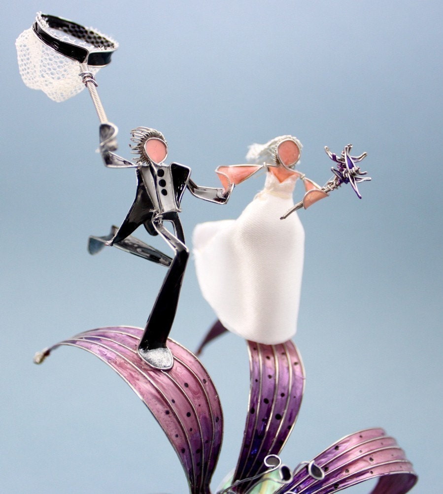 Dragonfly Wedding Cake Topper (Customizable)