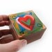 Love Heart Wedding Ring Box - xoxo Heart with Removable Lid with Chocolate Espresso colored exterior