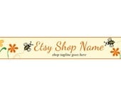 Etsy Shop Banner Design -  Bees 2  - Website Header Banner