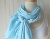 Cotton Gauze Scarf Lemon Cream by JannysGirl on Etsy
