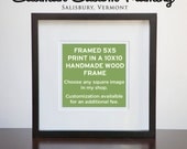 ANY PRINT in my collection 5x5 giclee print in a 10x10 handmade wood frame SIGNED