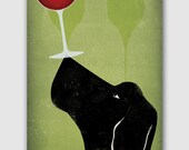 Made to Order Custom LABRADOR Cellars Vineyard Wine Company graphic art giclee print 12x24 inches Signed by artist