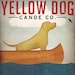YELLOW DOG Canoe Company Labrador Retriever Graphic Art Illustration Giclee Print 16x16 Signed