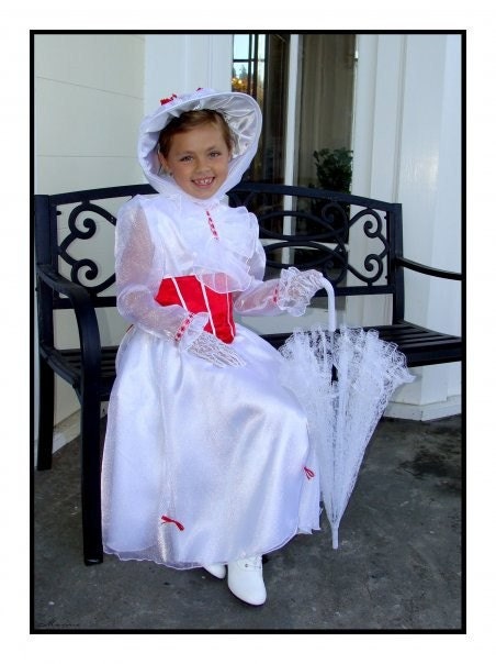 Custom Boutique Christmas MARY POPPINS Jolly Holiday Girl Size Costume Dress