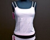 Vintage Baby PInk Basic Cotton Tank "Powder Ballet" Cami Thong Set