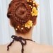 Flower hair clips, burnt orange hair clip, harvest wedding accessories - Persimmon