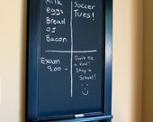 Chalkboard Organizer with Shelf - Wood  Framed Furniture Key Hook Organizer Hat rack for your Kitchen, Office, or Vestibule