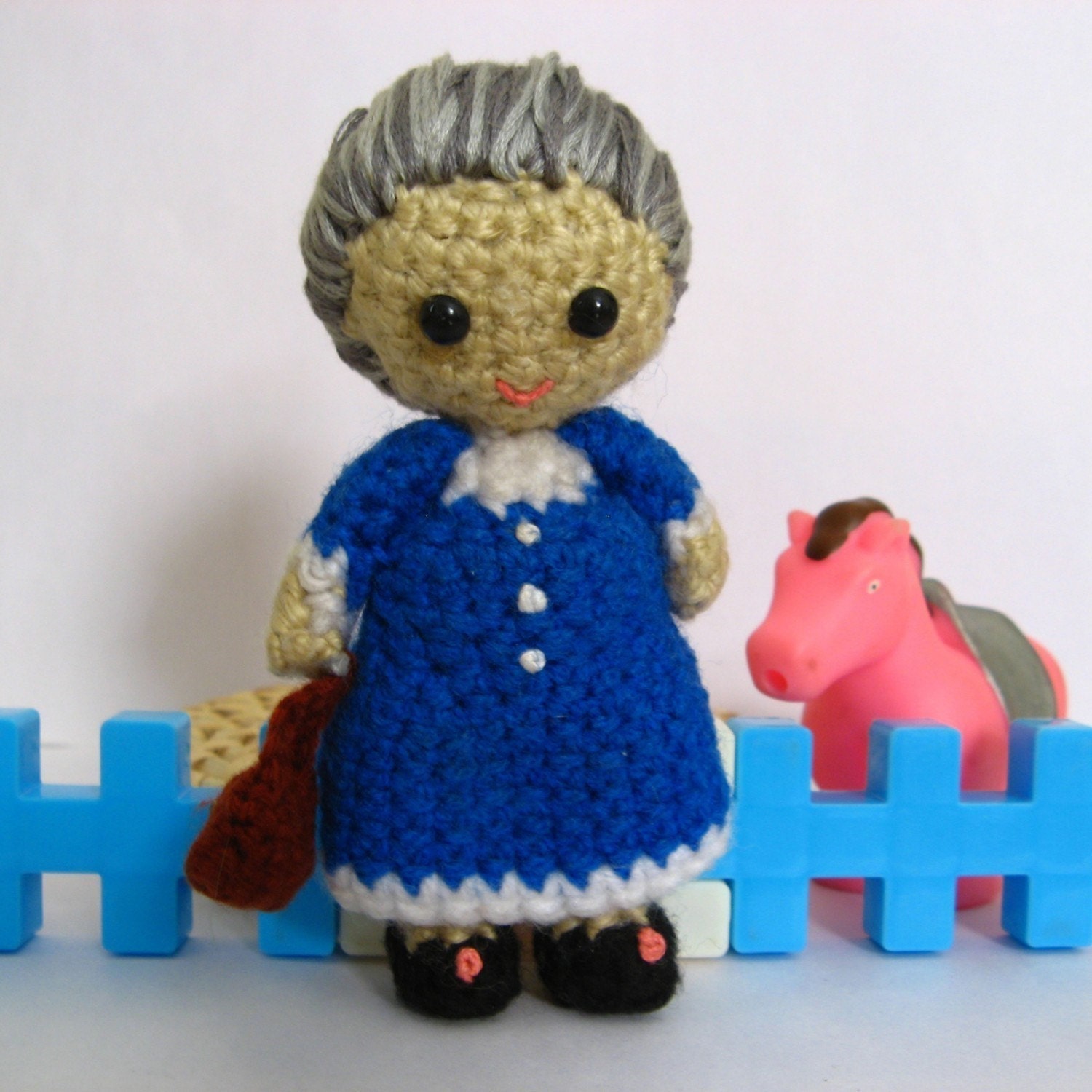 Amigurumi Granny Crochet Pattern PDF handmade plush grandmother softie doll making tutorial