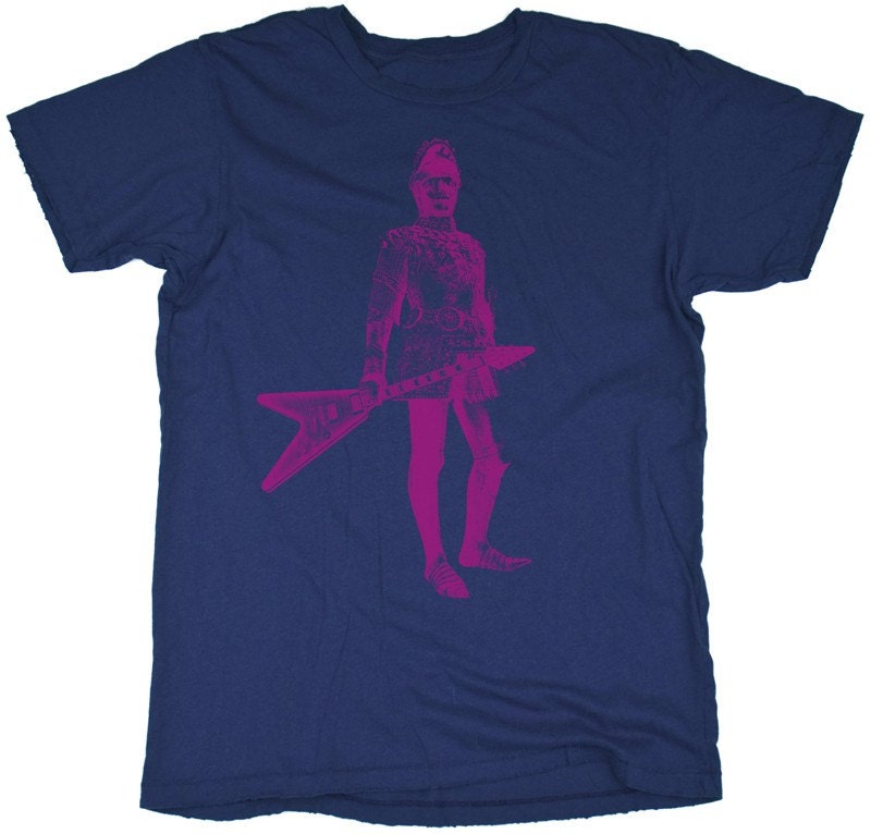 Wild Knight, 100 Percent Cotton Vintage Navy T-shirt