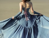 Custom Jean Denim Ballroom Gown