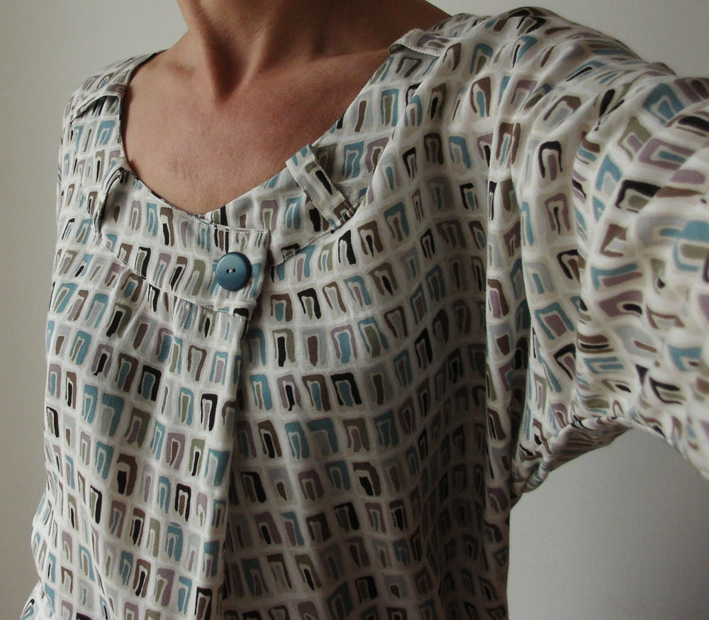 Watercolor Batwing Blouse "Belt Me" Free Shipping