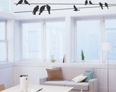 Song of the Birds on wire wall art decals