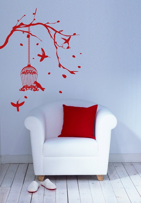 True love will set you free birdcage romantic wall art decals