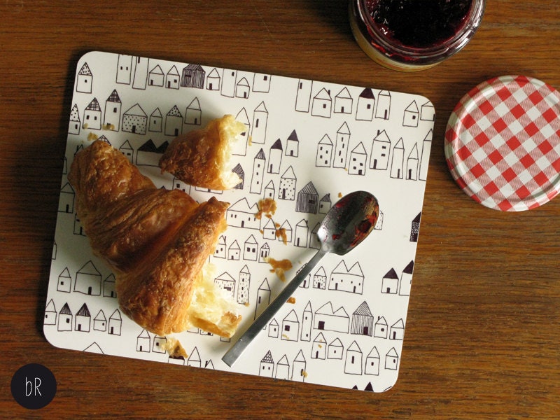 breakfast cutting board 'cityscape' by bastisRIKE