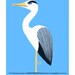 Heron Illustration - 8.5 x 11 Print