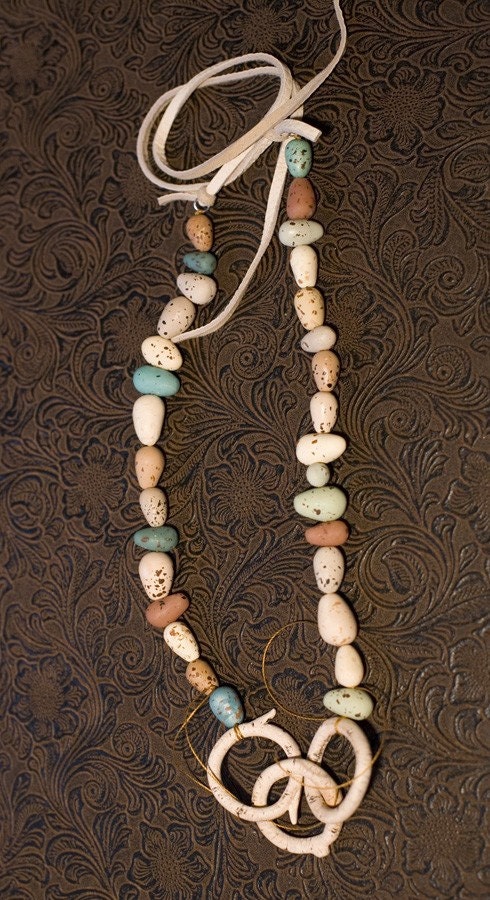 Birch links and Eggs Necklace