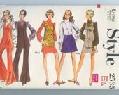 Vintage 60's Blouse, Skirt, trousers and Jacket Pattern - Style 2535 - Size 10 Bust 32.5