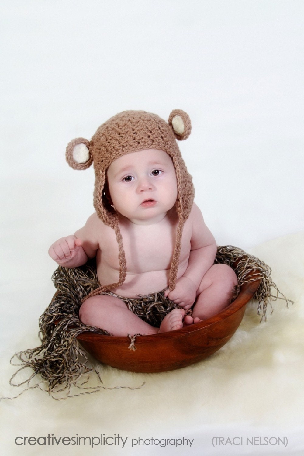 INSTANT DOWNLOAD Crochet Pattern Chunky Monkey/Mouse Hat (Includes 4 Sizes: Preemie to 3 Years)   Permission to sell all finished items