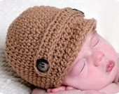 Baby Hat CROCHET PATTERN PDF Boy Girl Newsboy Beanie Cap Classic Newsboy in 5 sizes