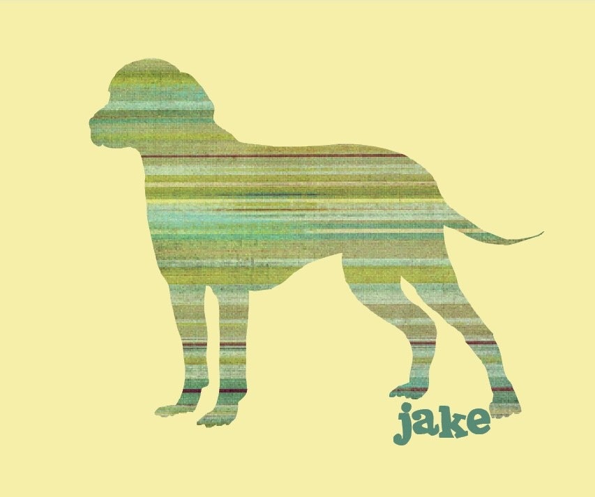 Lab PERSONALIZED 8 x 10 print - Beach Stripes