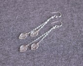 yellow leaf earrings with oregon sunstone and citrine . laurelin