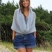 cowl in light grey