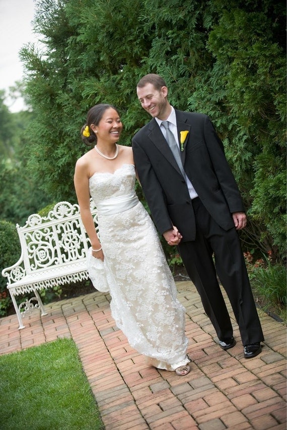 Full Length Lace Wedding Dress - Inspired by Jim Hjelm JH8763