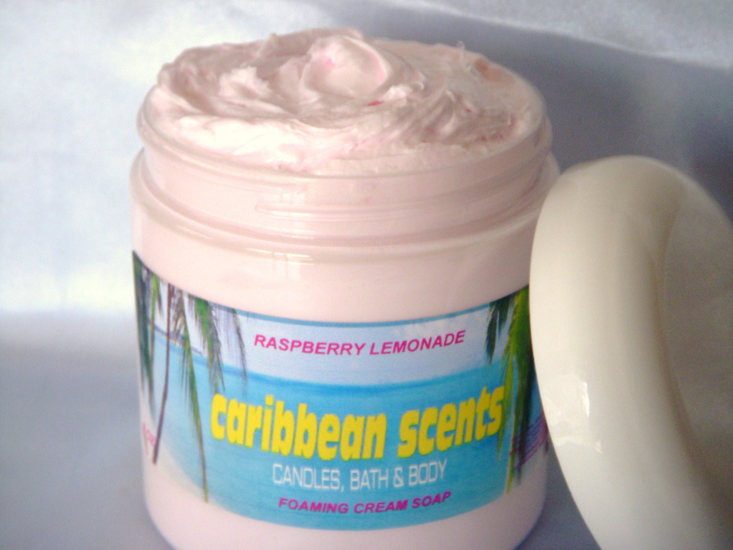 Raspberry Lemonade Scented-Whipped moisturizing Creamy Soap-8 oz Paraben Free