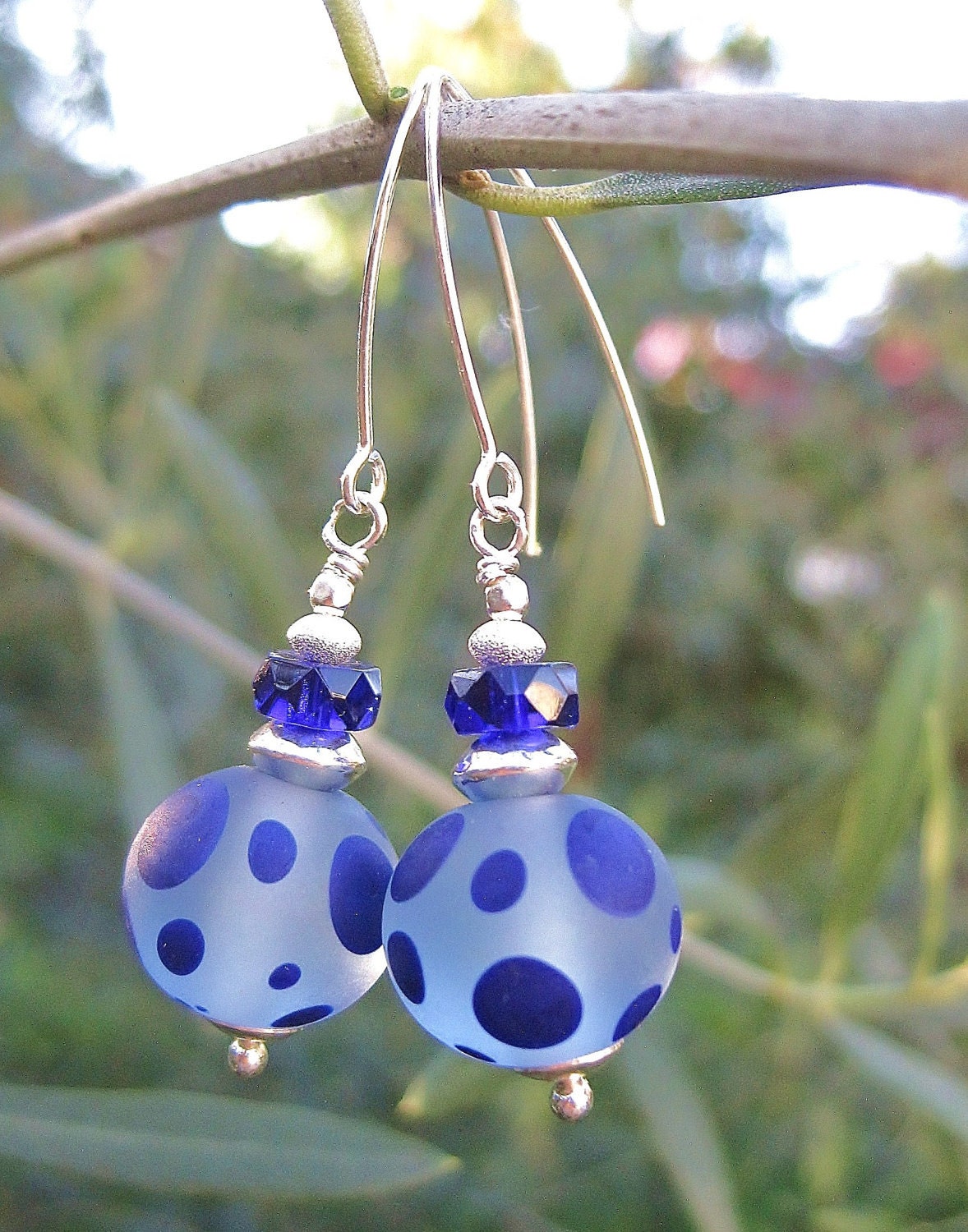 Polka Dot Dazzle Earrings Stunning ArtistMade by WillieandLu