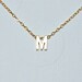 Gold initial necklace - tiny initial pendant - letter - alphabet - monogram - gold fill chain - simple modern jewelry - Bea