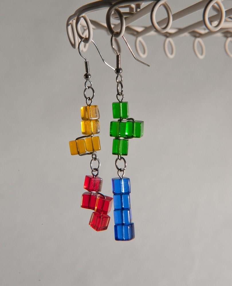 Dangly Tetris Earrings