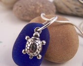 Body Surfing - Sea Glass Necklace on Sterling Silver Chain