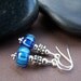 Jillian Earrings - Lampwork Glass Bead with Sterling Silver Earrings