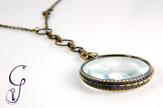 Monocle necklace vintage Clearance