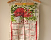 SALE // Vintage Covered Bridge Tea Towel Calendar