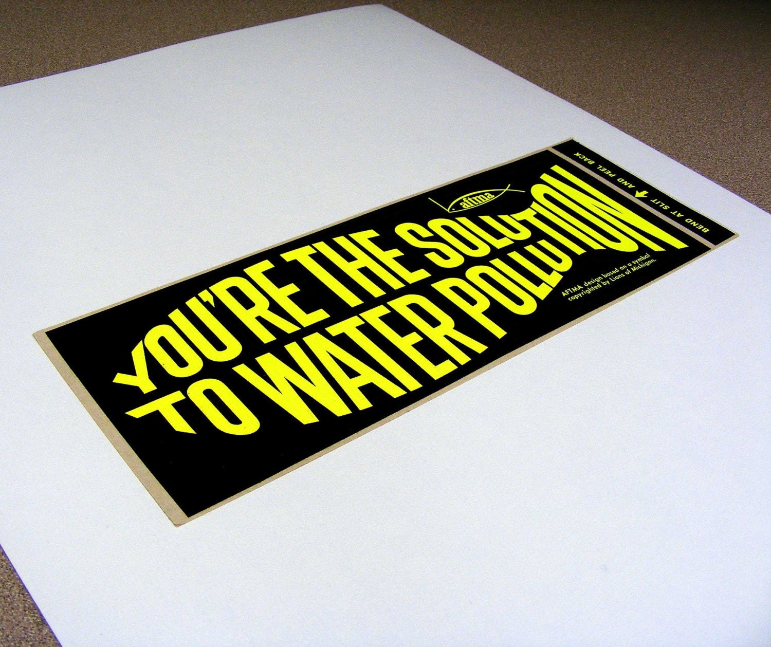 You're the solution to water pollution bumper sticker