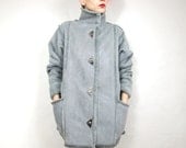 S A L E Silver Fox Faux Fur Lined Plush Winter Coat (M/L)
