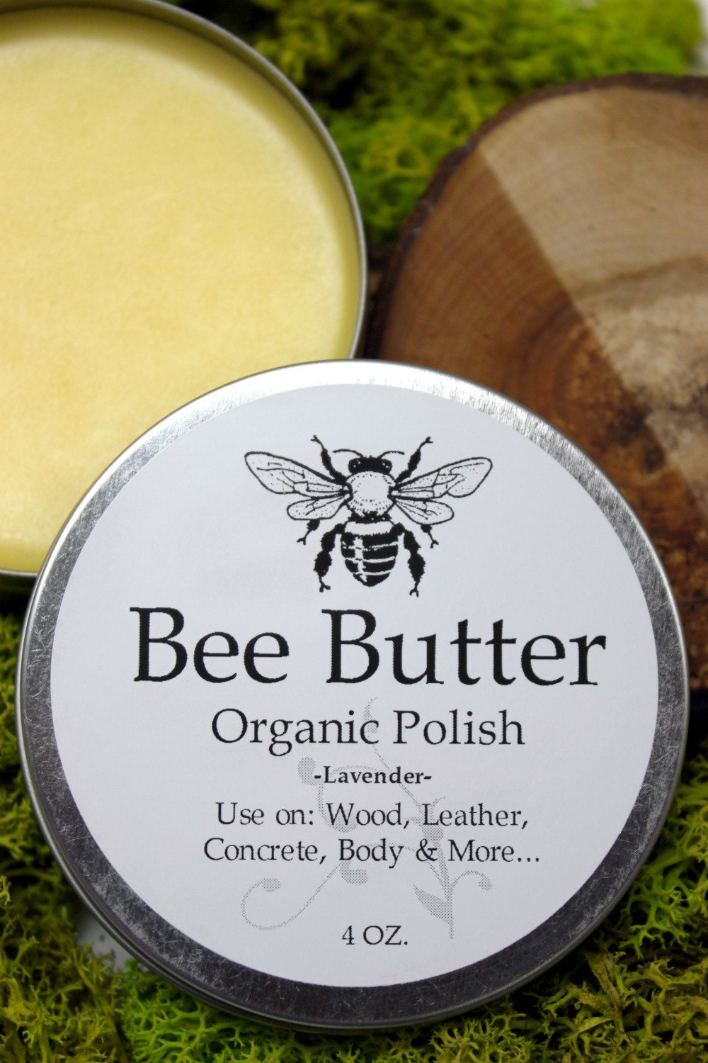Bee Butter Organic Polish -4oz. Lavender-