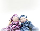 Velour Teething Gnome-Pink Stripes