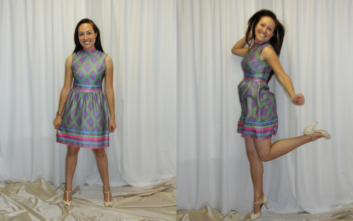 SALE - Vintage Dress 1960s EMILIO BORGHESE Fashion
